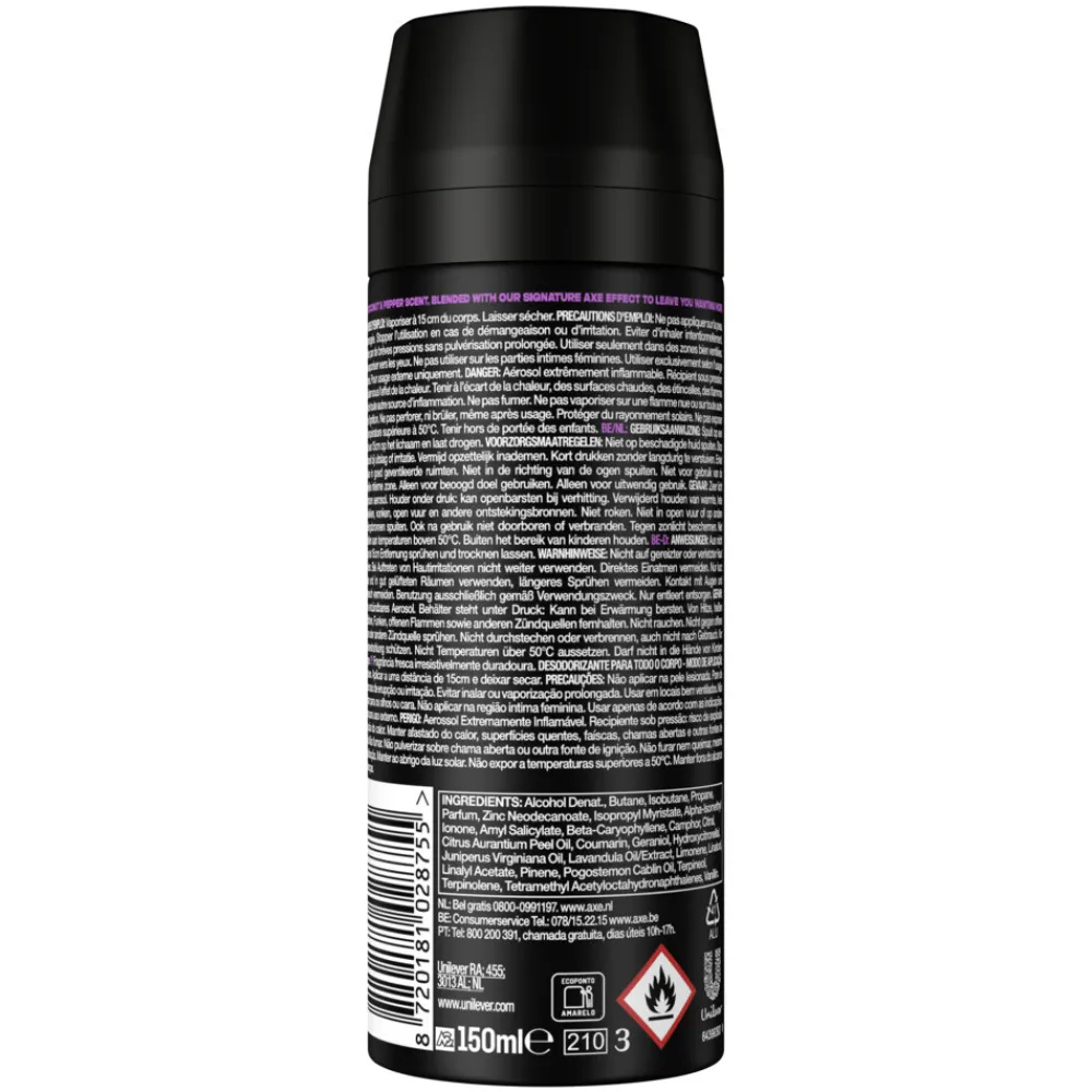 Axe 6x Deodorant Bodyspray Excite 150 ml