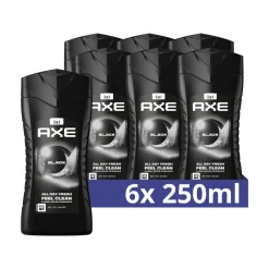 Axe 6x 3-in-1 Douchegel Black 250 ml