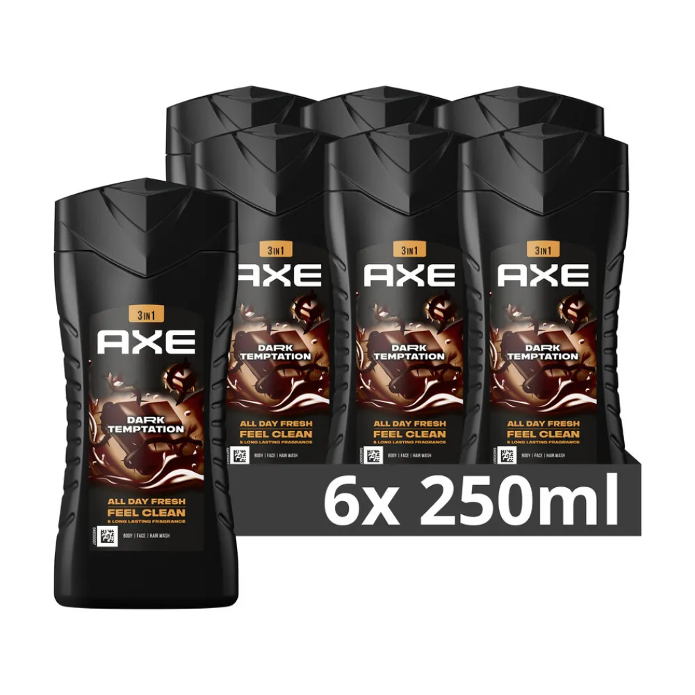 Axe 6x 3-in-1 Douchegel Dark Temptation 250 ml