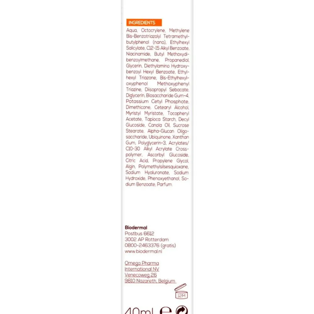 Biodermal 2x Zonnecreme Gezicht Anti Age SPF 50+ 40 ml