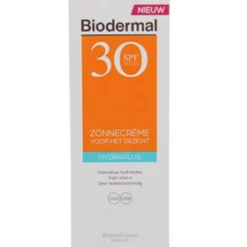 Biodermal 2x Zonnecrème Gezicht Hydraplus SPF 30 50 ml