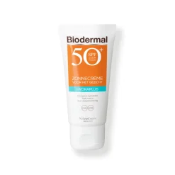 Biodermal 2x Zonnecrème Gezicht Hydraplus SPF 50+ 50 ml
