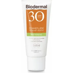Biodermal 2x Zonnefluïde Gezicht Matterend SPF 30 40 ml