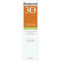 Biodermal 2x Zonnefluïde Gezicht Matterend SPF 30 40 ml