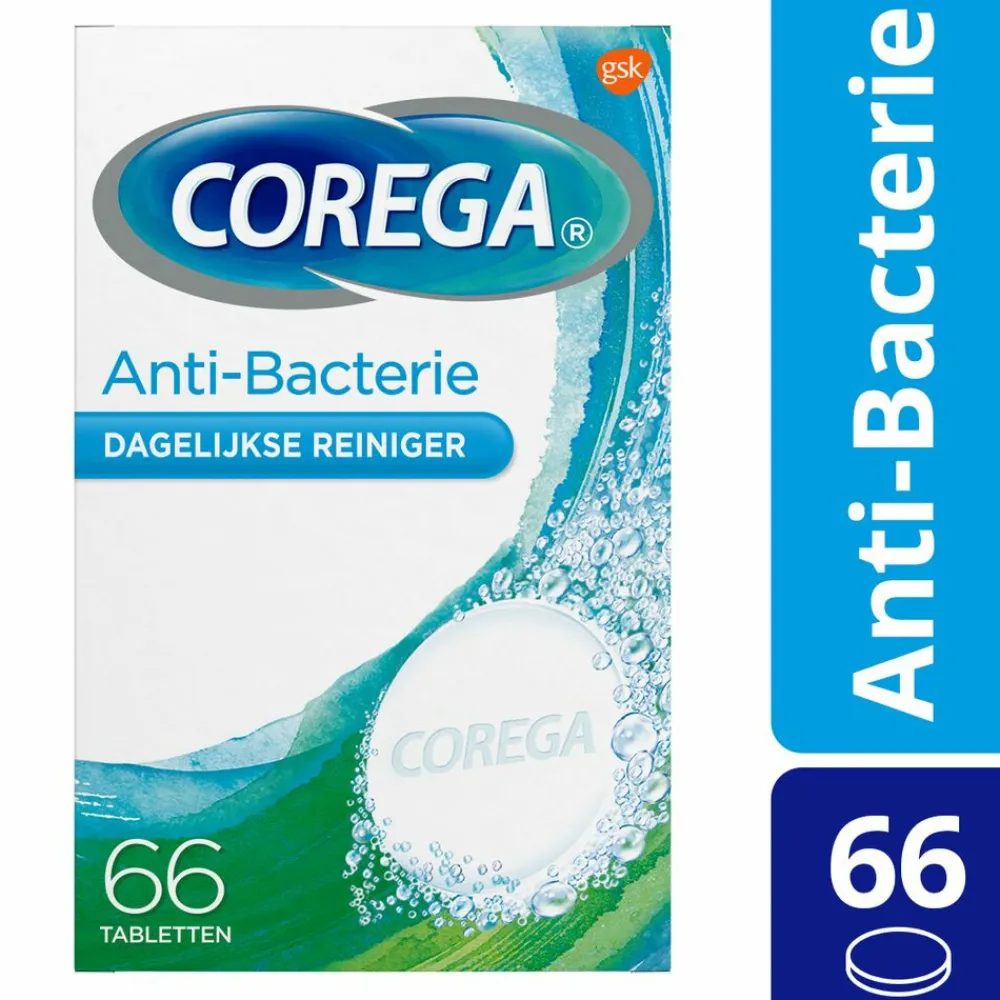 Corega 3x Tabs Anti Bacterieel 66 stuks
