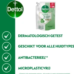 Dettol 6x Refill Handzeep Hydrating Aloe Vera 500 ml