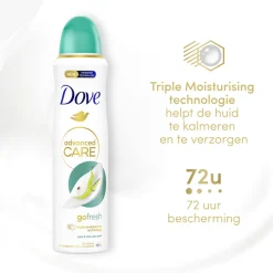 Dove 6x Deodorant Spray Advanced Care Peer & Aloe Vera 150 ml