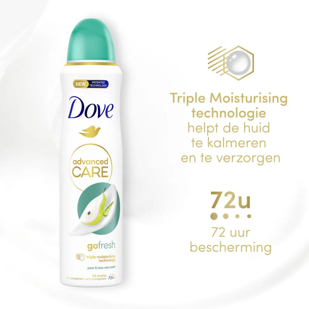 Dove 6x Deodorant Spray Advanced Care Peer & Aloe Vera 150 ml