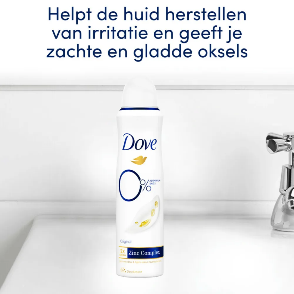 Dove 6x Deodorant Spray 0% Original 150 ml