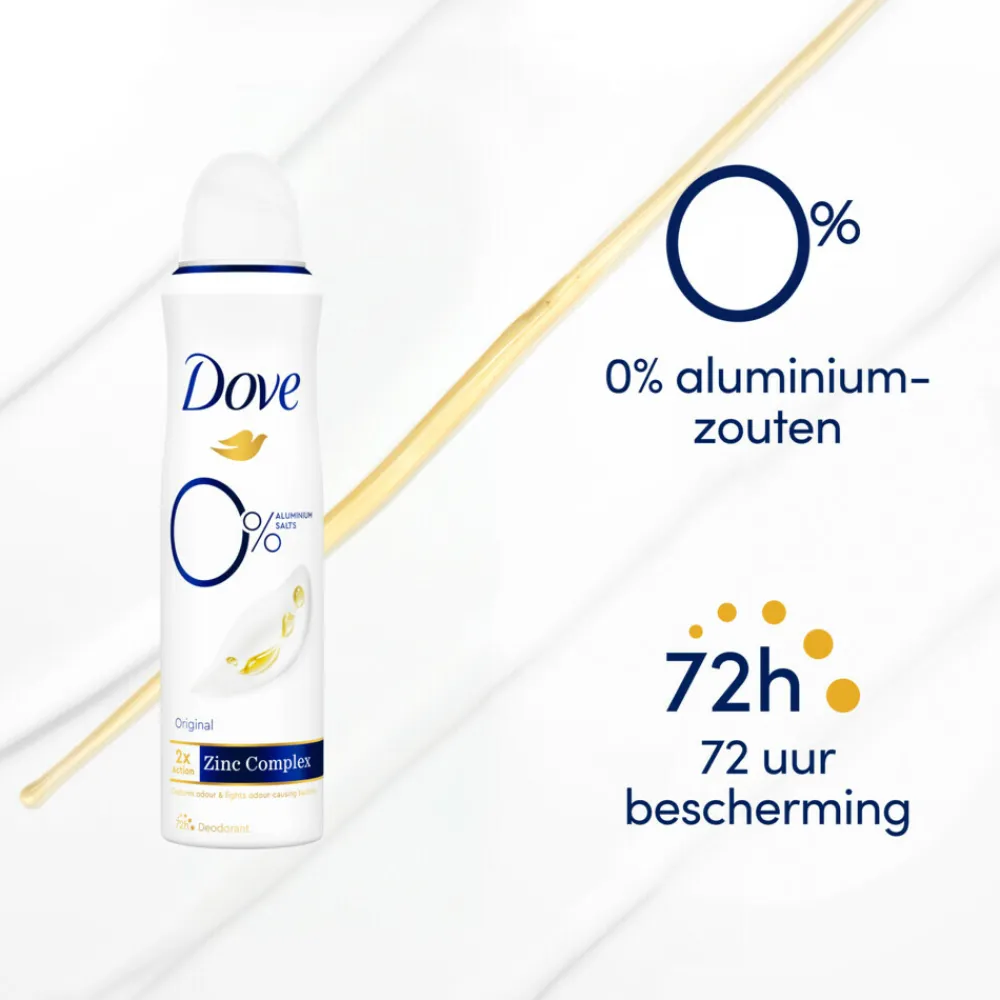 Dove 6x Deodorant Spray 0% Original 150 ml
