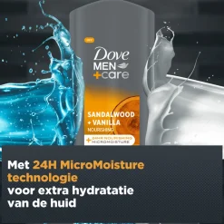 Dove 6x Douchegel Men+ Care Sandalwood & Vanilla 400 ml