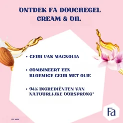 Fa 6x Douchecrème Cream Oil Silk Magnolia 250 ml
