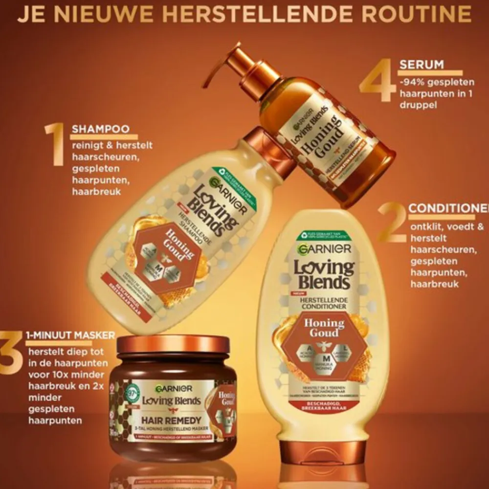 Garnier 6x Loving Blends Honing Goud Haarmasker 340 ml