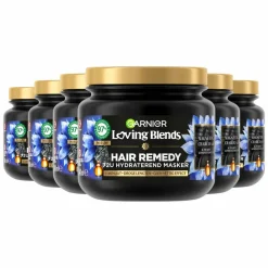 Garnier 6x Loving Blends Magnetic Charcoal Haarmasker 340 ml