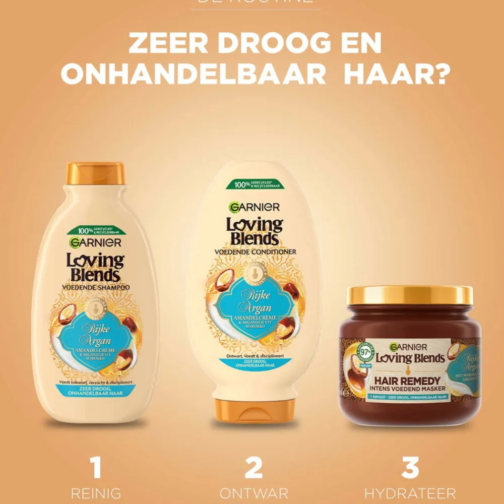 Garnier 6x Loving Blends Rijke Argan Haarmasker 340 ml