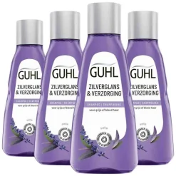 Guhl 4x Zilverglans & Verzorging Shampoo Mini 50 ml