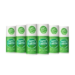 Happy Earth 6x 100% Natuurlijke Deodorant Roller Cucumber Matcha 75 ml