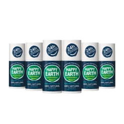 Happy Earth 6x 100% Natuurlijke Deodorant Roller Lemon Sandelwood 75 ml