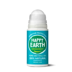 Happy Earth 6x 100% Natuurlijke Deodorant Roller Cedar Lime 75 ml
