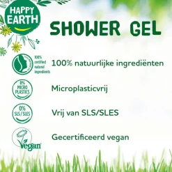 Happy Earth 6x 100% Natuurlijke Douchegel Lemon Sandalwood 300 ml