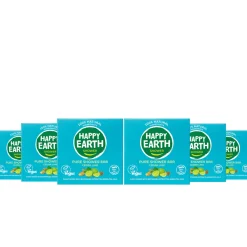 Happy Earth 6x 100% Natuurlijke Shower Bar Cedar Lime 90 gr