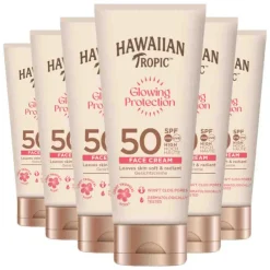 Hawaiian Tropic 6x Zonnebrand Glowing Protection Face Cream SPF 50 50 ml