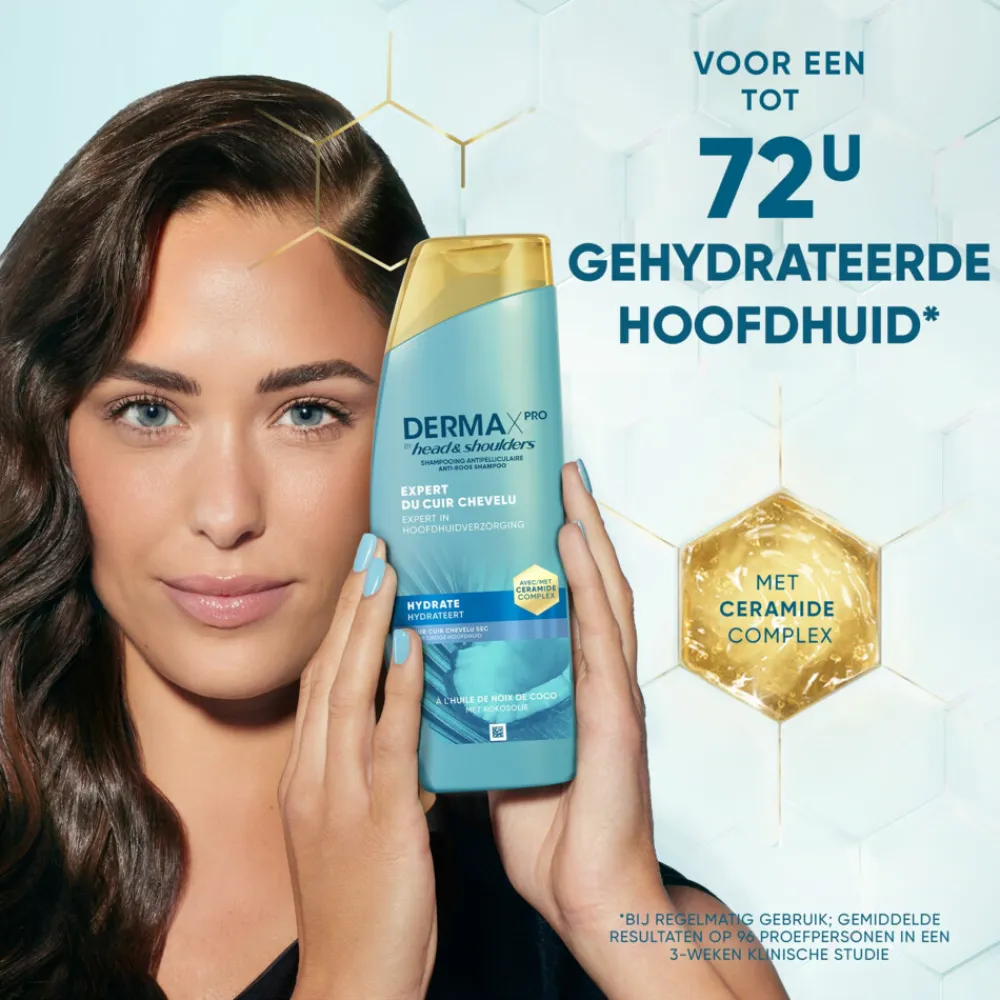 Head & Shoulders 6x Anti-roos Shampoo DERMAxPRO Hydrateert 250 ml