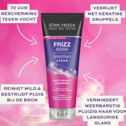 John Frieda 4x Frizz Ease Brazilian Sleek Shampoo 250 ml