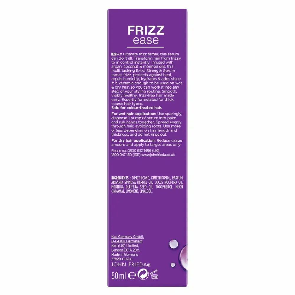 John Frieda 4x Frizz Ease Extra Strength Serum 50 ml