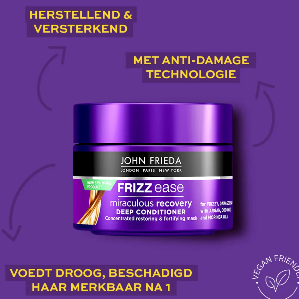John Frieda 4x Frizz Ease Miraculous Recovery Haarmasker 250 ml