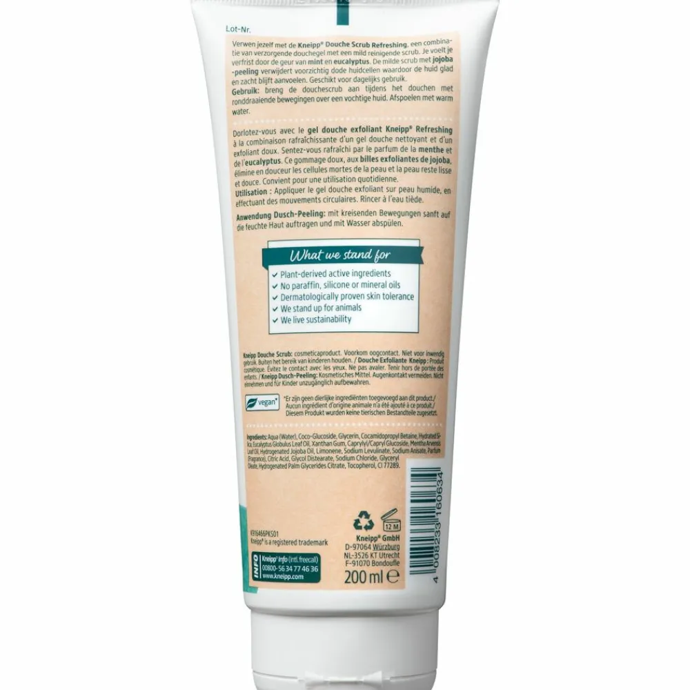 Kneipp 6x Douche Scrub Refreshing Mint en Eucalyptus 200 ml