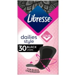 Libresse 8x Inlegkruisjes Zwart 30 stuks