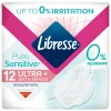 Libresse 8x Pure Sensitive Ultra+ Maandverband met vleugels 12 stuks