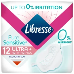 Libresse 8x Pure Sensitive Ultra+ Maandverband met vleugels 12 stuks