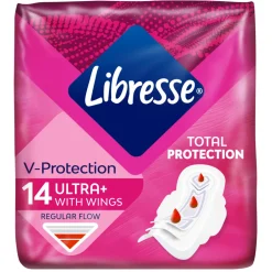 Libresse 16x Ultra+ Regular Maandverband met Vleugels 14 stuks