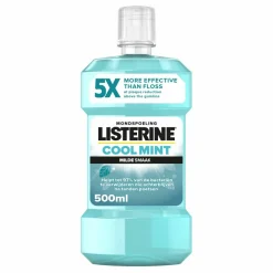 Listerine 3x Mondwater Cool Mint Milde Smaak Zonder Alcohol 500 ml