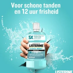 Listerine 3x Mondwater Cool Mint Milde Smaak Zonder Alcohol 500 ml