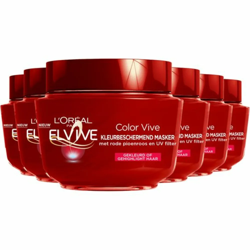 LOréal 6x L'Oréal Elvive Color Vive Haarmasker 300 ml