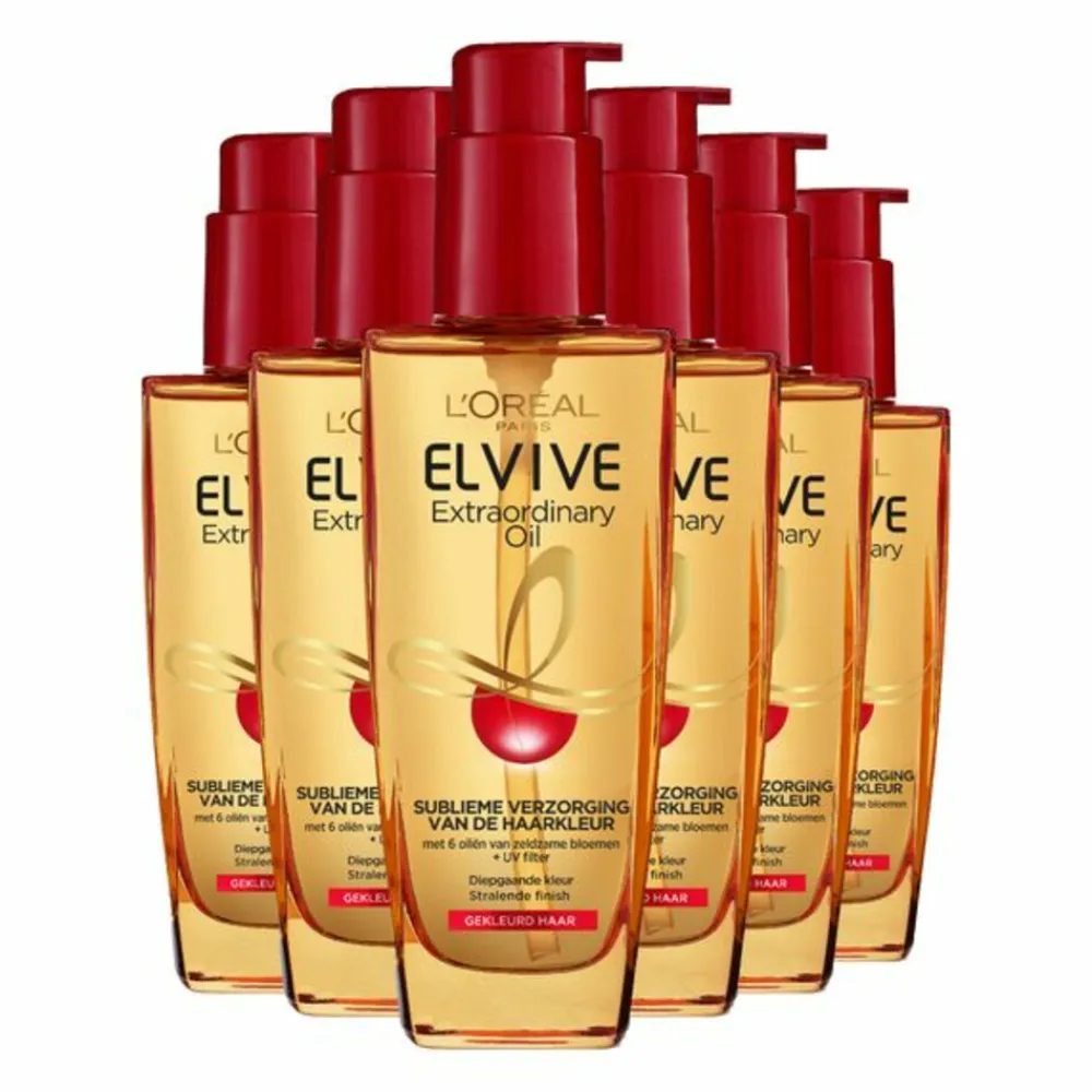 LOréal 6x L'Oréal Elvive Extraordinary Oil Haarolie voor Gekleurd Haar 100 ml