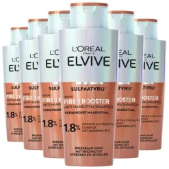 LOréal 6x L'Oréal Elvive Fiber Booster Anti-Haaruitval Shampoo 200 ml