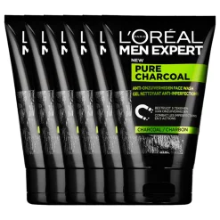 LOréal 6x L'Oréal Men Expert Pure Charcoal Gezichtsreiniger 100 ml