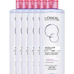 LOréal 6x L'Oréal Skin Expert Micellair Water Droge en Gevoelige Huid 400 ml