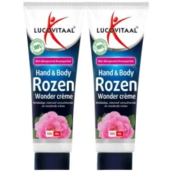 Lucovitaal 2x Hand & Body Creme Rozen Wonder tube 100 ml