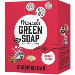 Marcels Green Soap 6x Marcel's Green Soap Shampoobar Argan & Oudh 90 gr