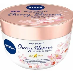 NIVEA 3x Body Souffle Cherry Blossom en Jojoba Olie 200 ml