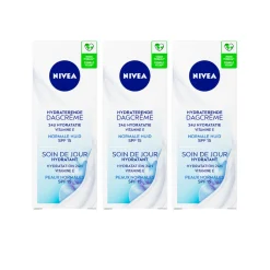 NIVEA 3x Dagcrème Hydraterend SPF 15 50 ml