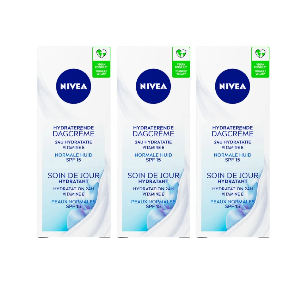 NIVEA 3x Dagcrème Hydraterend SPF 15 50 ml