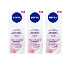 NIVEA 3x Dagcrème Voedend SPF 15 50 ml