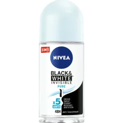 NIVEA 6x Deodorant Roller Invisible Black en White Pure 50 ml
