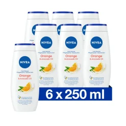 NIVEA 6x Douchecrème Orange en Avocado 250 ml
